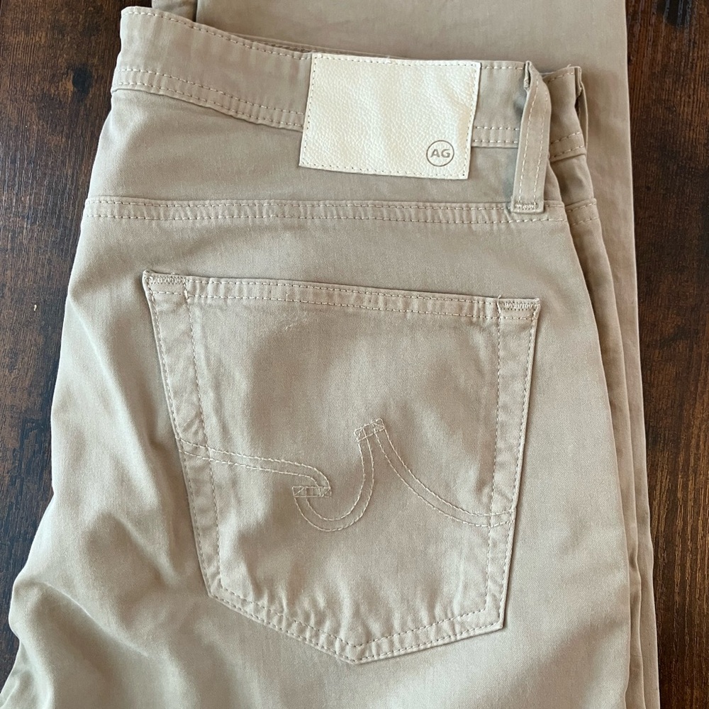AG Adriano Goldschmied Khaki Cotton Pants